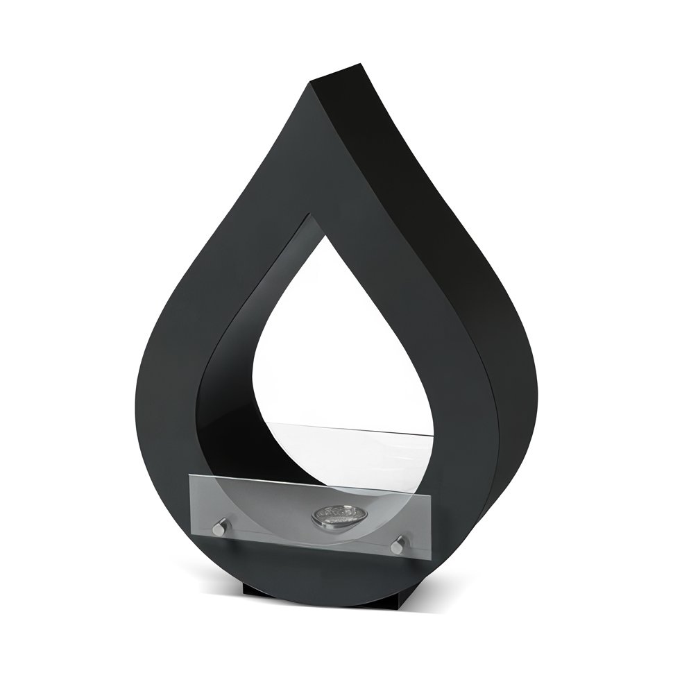 Напольный биокамин в виде капли Teardrop BioFire, черный Напольный биокамин в виде капли Teardrop BioFire, черный