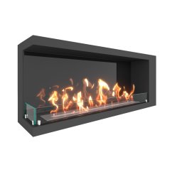 Биокамин угловой SteelHeat LONG 1200 левый